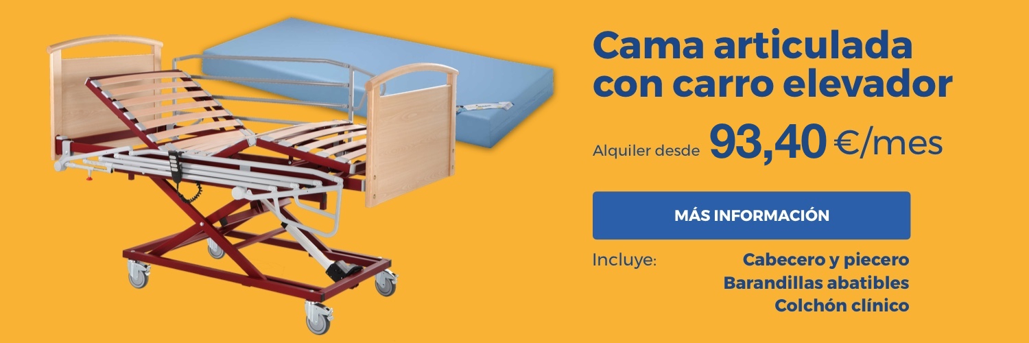 Cama articulada con carro elevador